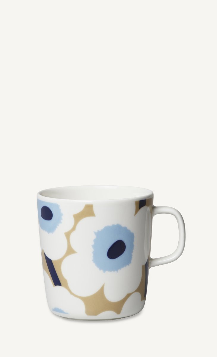 Marimekko Oiva / Unikko Muki Beige / Valkoinen / Sininen 40 Cl -  Keittiö